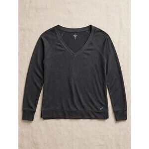 Freely Dark Gray V-Neck Long Sleeve Top Women's M